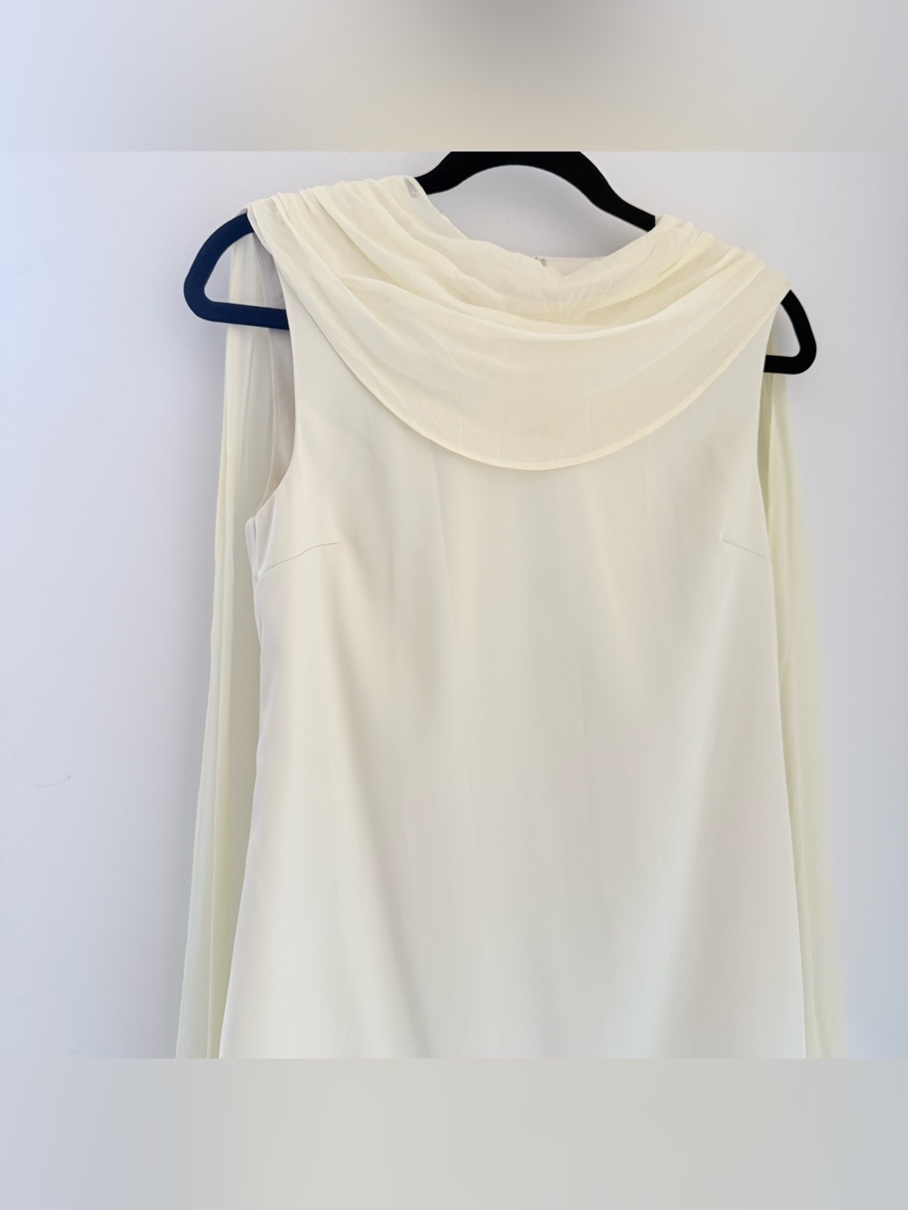 POSSE - Cream Solene Mini Dress with Draped Neck - Picture 5 of 10
